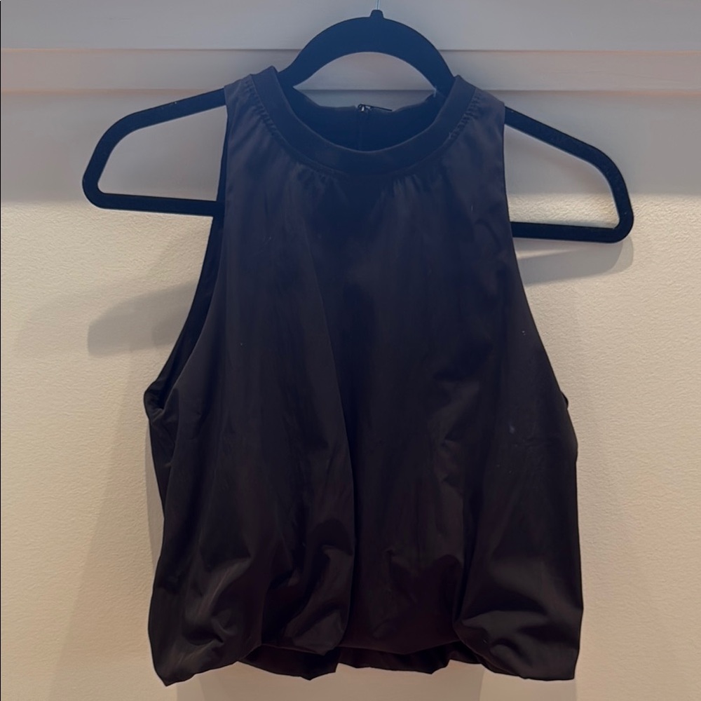 Zara Black Sleeveless Crop Tank Top